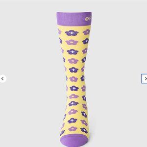 Flower Power / Butter Yellow Compression Stocking